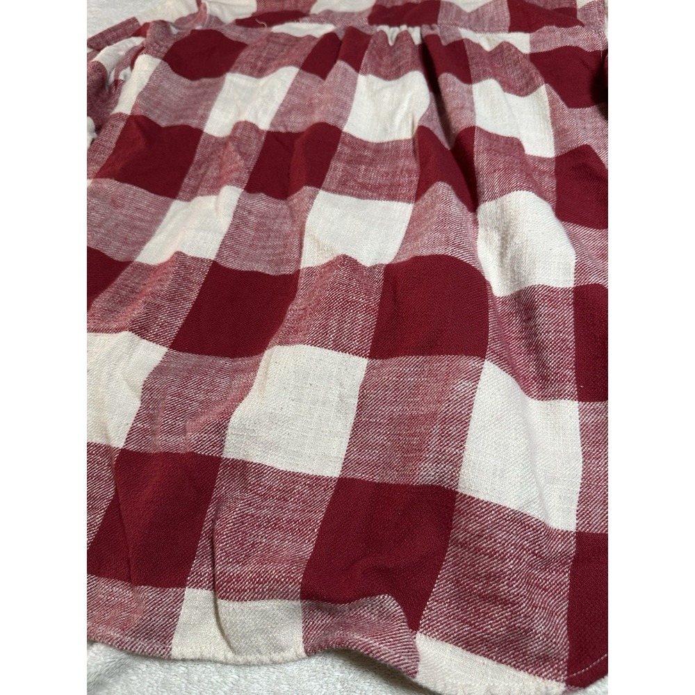 American Eagle Long Sleeve Red/Tan Plaid Button Up Hooded Sweatshirt Sz M - Picture 5 of 11